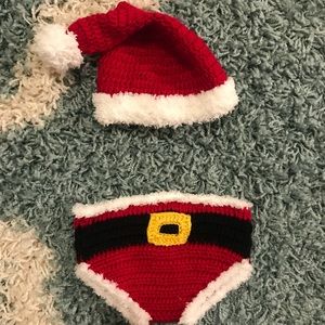 Santa new born photo outfit